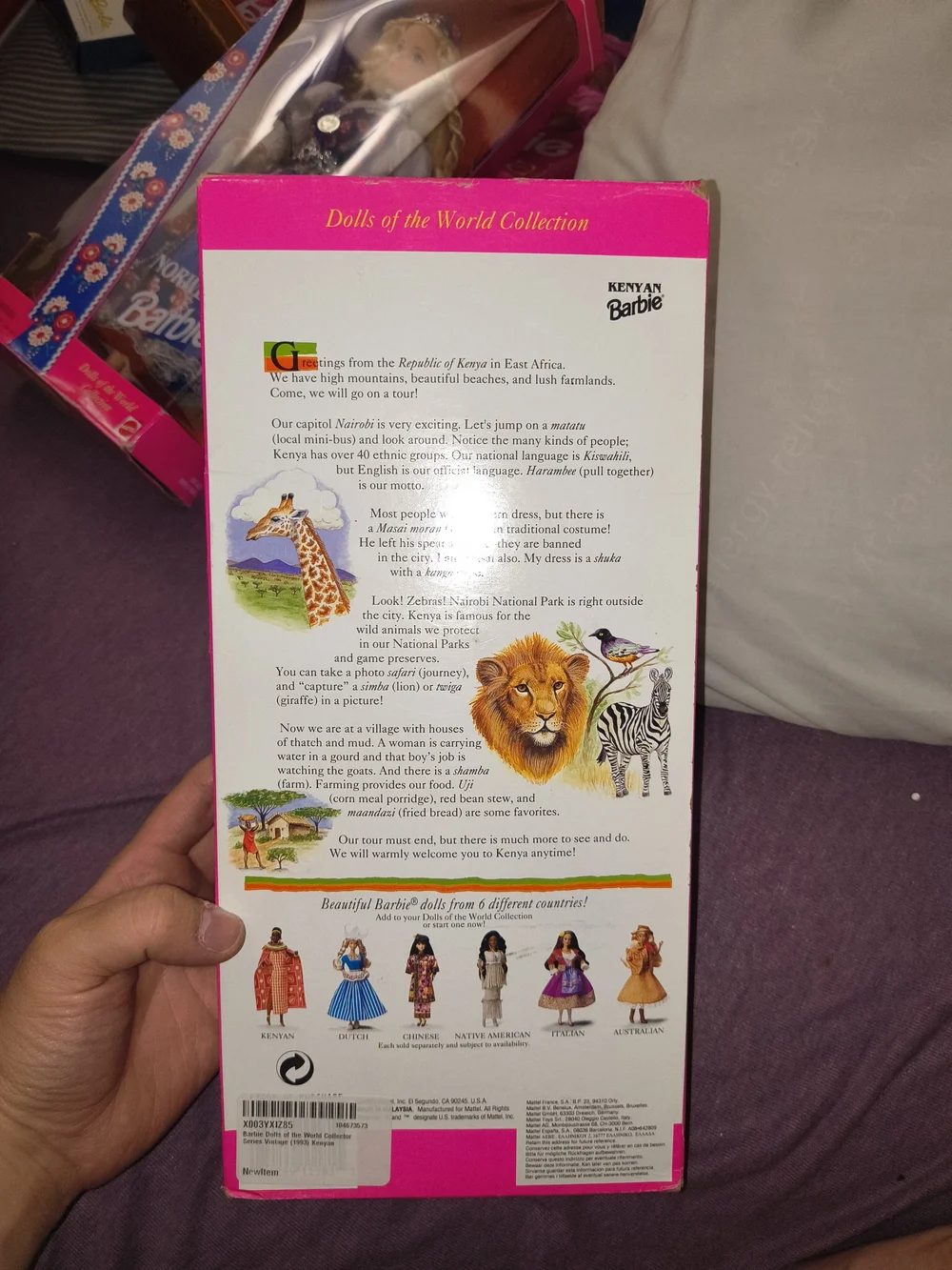Barbie Kenyan Doll in Red Plaid Traditional Outfit
